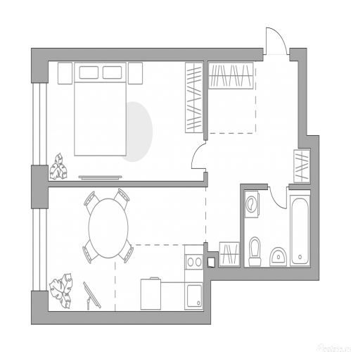 1-комн квартира , Дубининская улица, 17