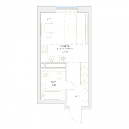 Студия Марьино п., Харлампиева ул.,  к. 22