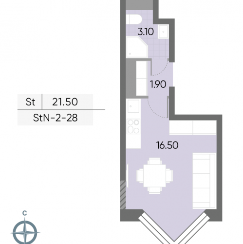 Студия Борисовские Пруды улица, д.1