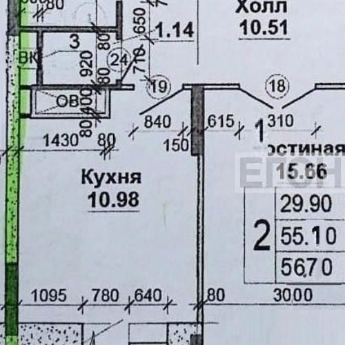 2-комн квартира Центральный мкр, улица Кирова, 17к1