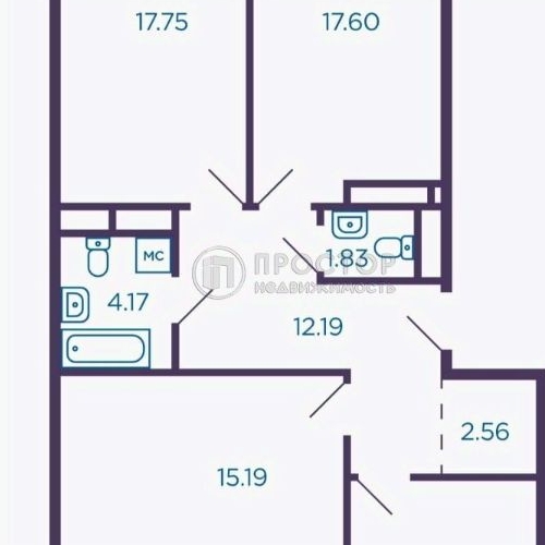 3-комн квартира Видное, бульвар Дивный, 3