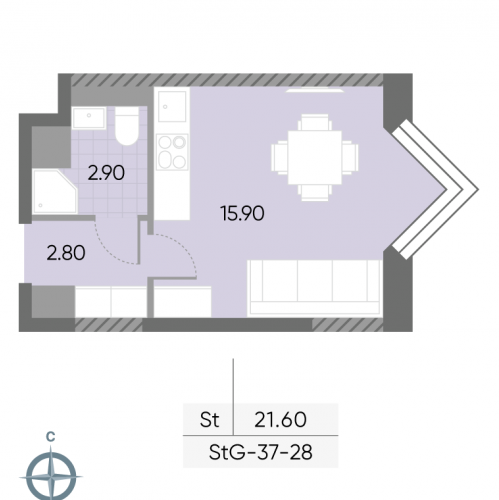 Студия Борисовские Пруды улица, д.1