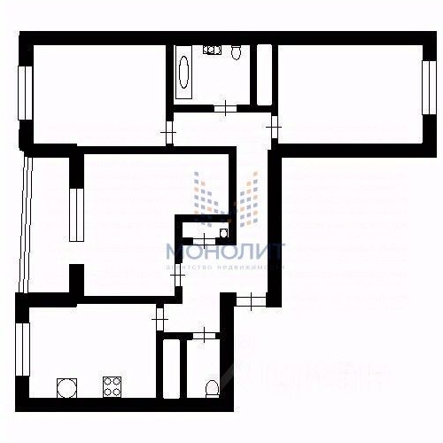 3-комн квартира улица Авиаконструктора Петлякова, 13к1