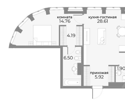 2-комн квартира Дружинниковская улица, 15