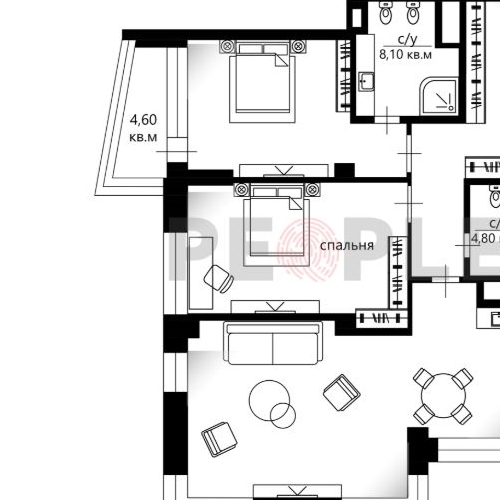 3-комн квартира Минская улица, 2