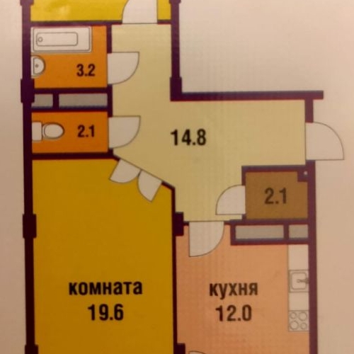 2-комн квартира Мытищи, Октябрьский проспект, 16