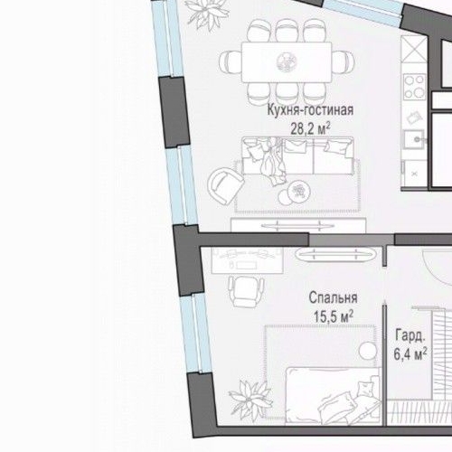 3-комн квартира улица Петра Алексеева, 14