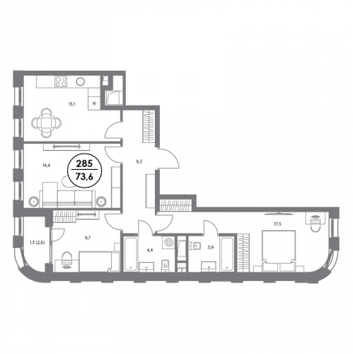 3-комн квартира Москва г., Шоссейная ул.,  к. 1.4