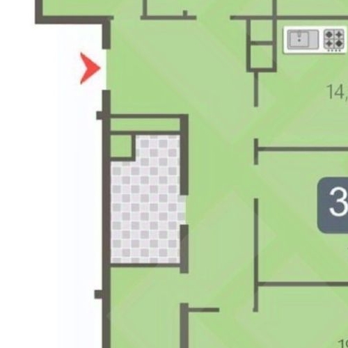 3-комн квартира Береговой проезд, 1А