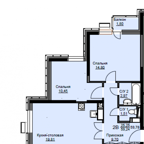 2-комн квартира Щёлково г., Новая Фабрика ул.,  к. 7