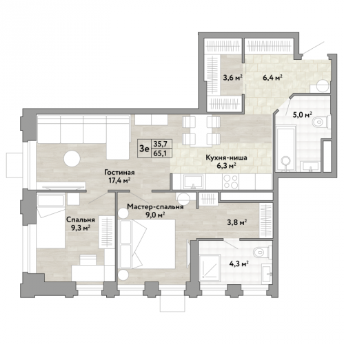 2-комн квартира Коммунарка п., Александры Монаховой ул.,  к. 1