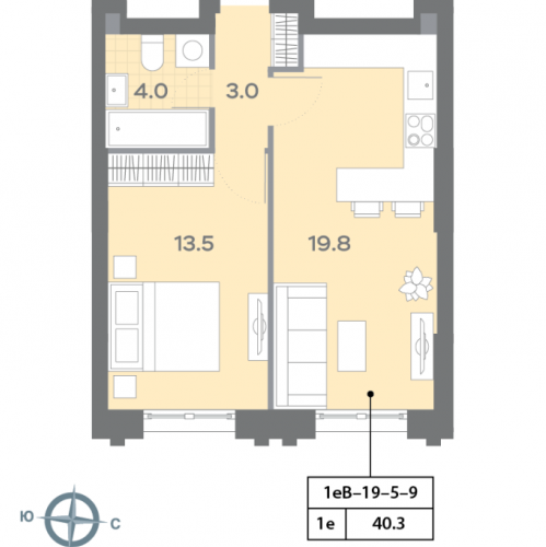 1-комн квартира Москва г., Ильменский проезд,  к. 1
