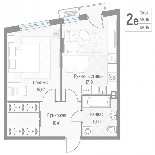 1-комн квартира Крюково д., Высокая ул.,  к. 1