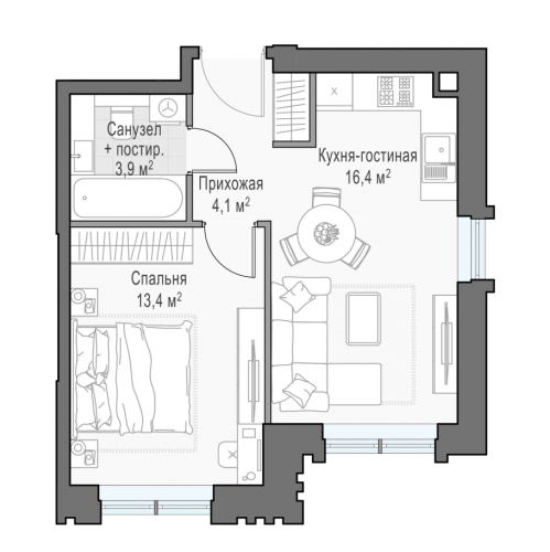 1-комн квартира Москва г., Дубовой Рощи ул.