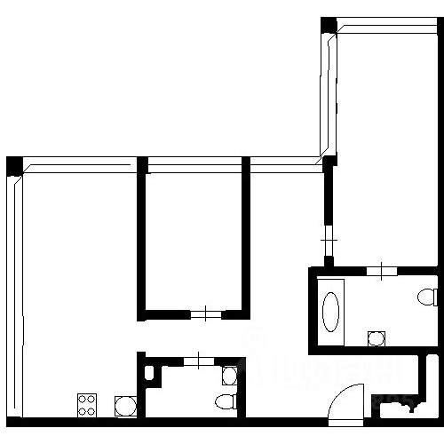 3-комн квартира 1-й Красногвардейский проезд, 22с2