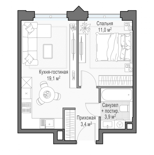 1-комн квартира Москва г., Дубовой Рощи ул.