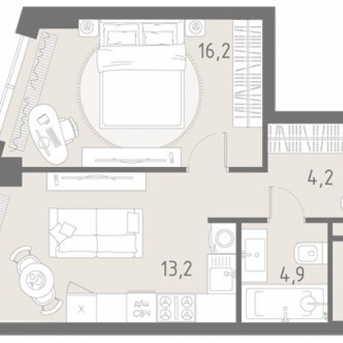 2-комн квартира Верейская улица,  д. 23