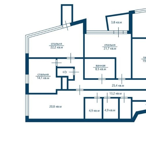 6-комн квартира переулок Брюсов, 19
