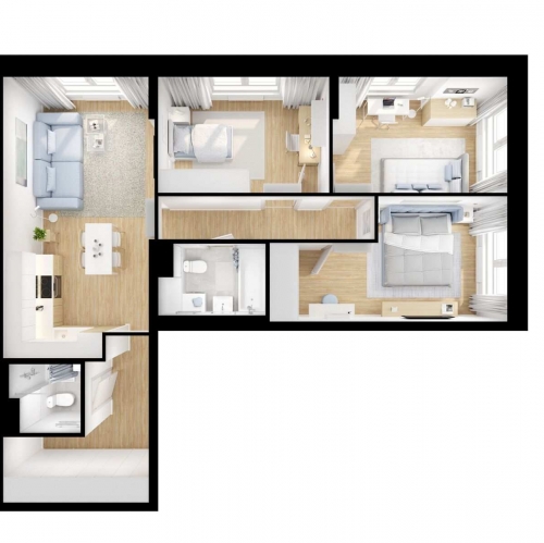 3-комн квартира Котельники, Кузьминский Лес, корп. 9