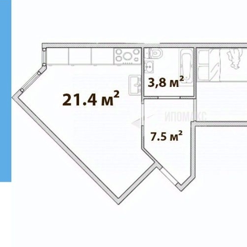 2-комн квартира д. Митькино, улица Заречная, 2