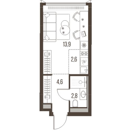 Студия Летниковская ул,  к. 5