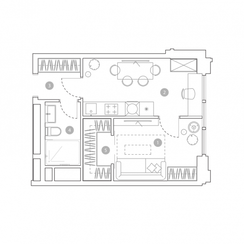1-комн квартира Москва г., Миклухо-Маклая ул.,  к. 1