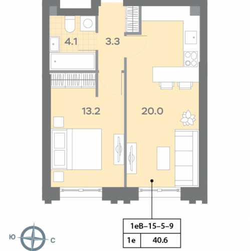 1-комн квартира Москва г., Ильменский проезд,  к. 1