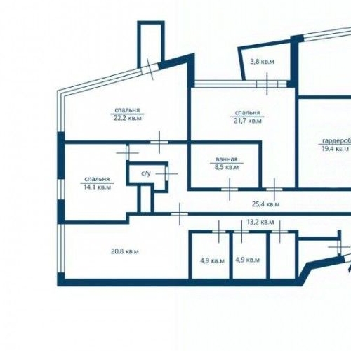 6-комн квартира переулок Брюсов, 19