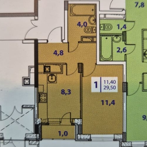 1-комн квартира Митино Дальнее мкр, д. Брехово,  д. 10