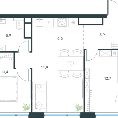 2-комн квартира Москва г., Озерная ул.,  к. 8