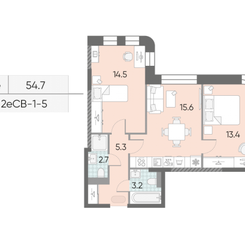 2-комн квартира Москва г., Братьев Весниных б-р,  к. 1-3