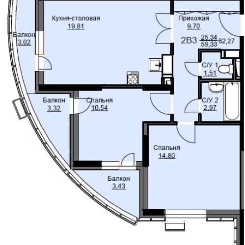 2-комн квартира Щёлково г., Новая Фабрика ул.,  к. 6