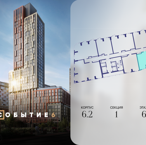 1-комн квартира ул. Лобачевского, корп. 6.2