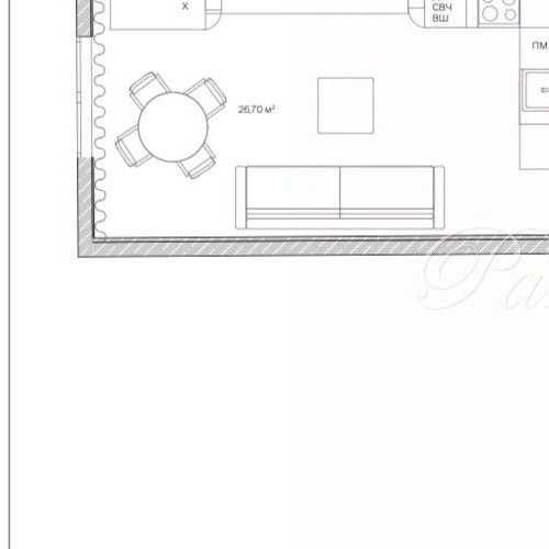 3-комн квартира Кутузовский проспект, 12