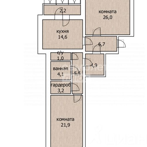 2-комн квартира Красноармейск, улица Чкалова,  д. 5