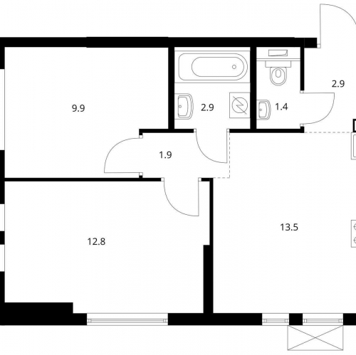 2-комн квартира Котельники, мкр. Белая Дача, корп. 10