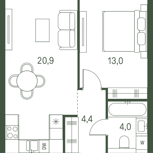 1-комн квартира Москва г., Волоколамское ш.,  к. 2.2