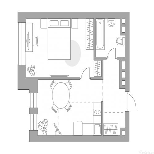 1-комн квартира , Дубининская улица, 17