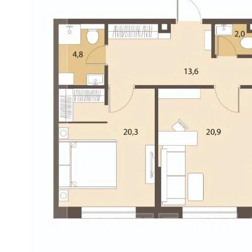 3-комн квартира Ленинградский проспект, 34А