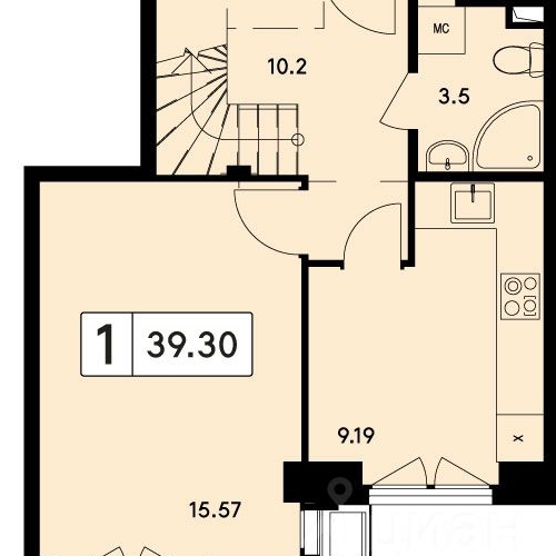 1-комн квартира улица Маршала Тимошенко, 8