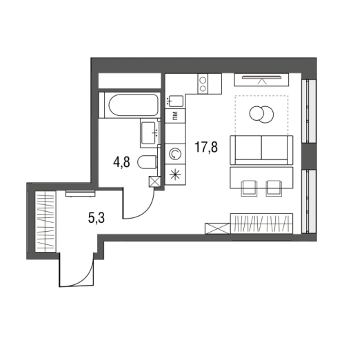 Студия Москва г., Тагильская ул.,  к. 2