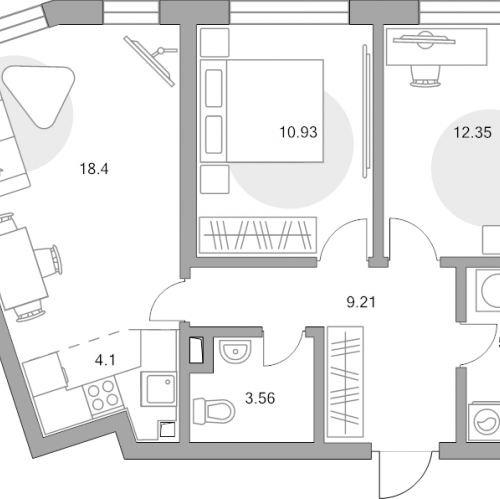 2-комн квартира Москва г., Верхнелихоборская ул.,  к. 1