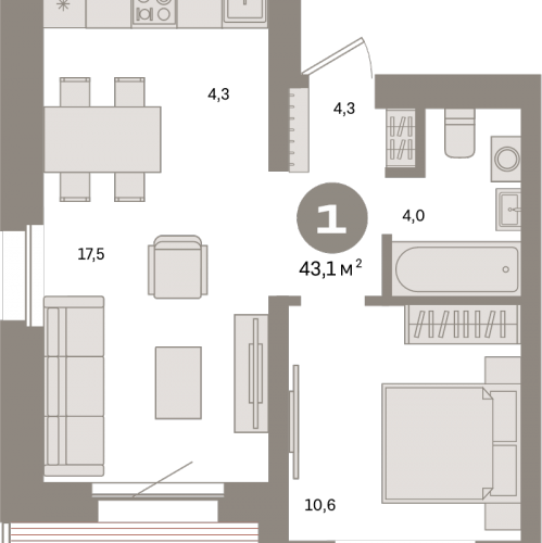 1-комн квартира Москва г., Тагильская ул.,  к. 2
