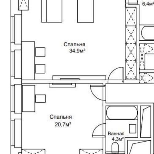 4-комн квартира улица Бурденко, 3