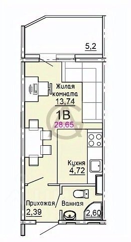 Студия Голубое пгт, бульвар Парковый, 3к2