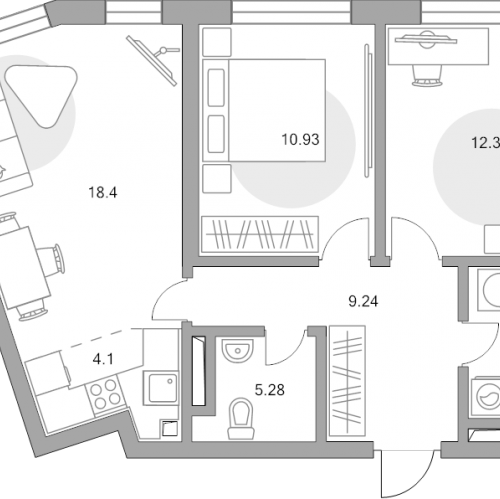 2-комн квартира Москва г., Верхнелихоборская ул.,  к. 1