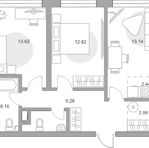 2-комн квартира Москва г., Верхнелихоборская ул.,  к. 1