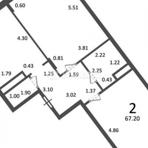 2-комн квартира Северный пр-д,  д. 2
