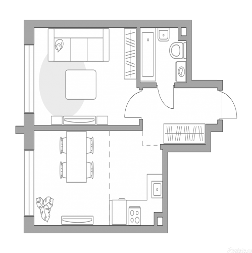 1-комн квартира , Шарикоподшипниковская ул., 11