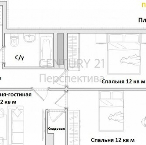 2-комн квартира Одинцово, ул Северная,  д. 9